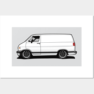 1994 White Dodge Van Posters and Art